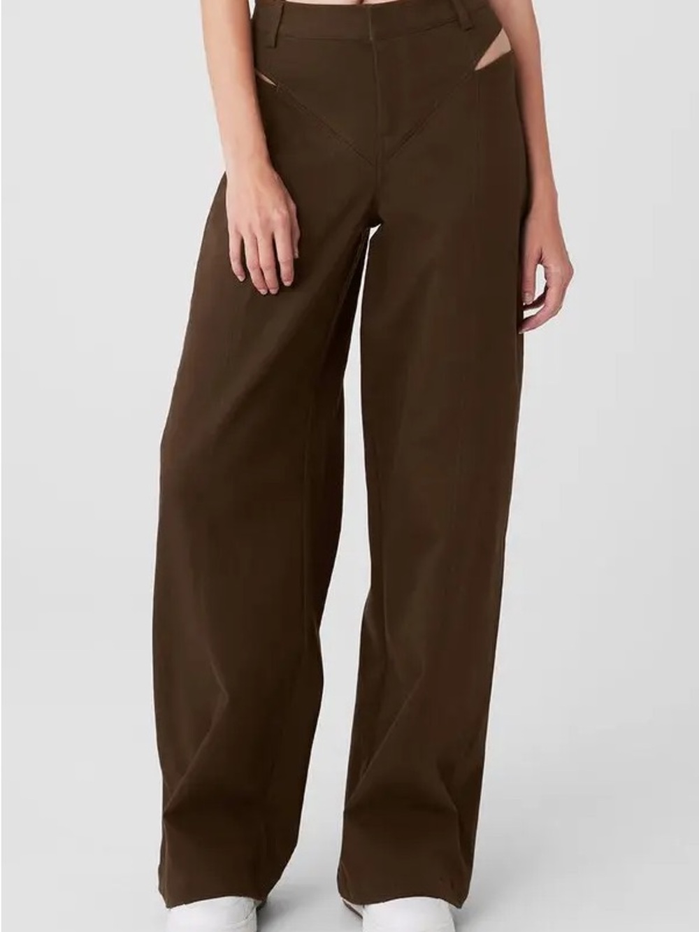 ALO Yoga High-Waist Risk Taker Trouser in Espresso
